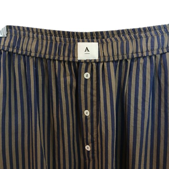Anthropologie The Wren Boxer Trousers Striped Pull On Pants Size Large - Picture 2 of 12